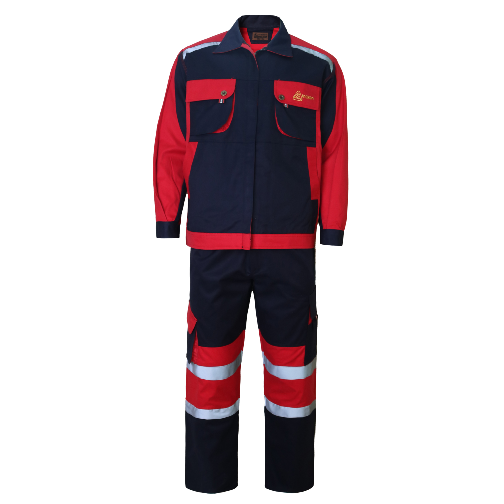 لباس کار کتان سرمه ای قرمز مکسون MAXON کد 1356